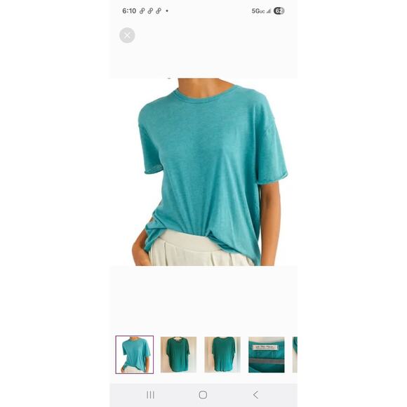 Free People We The Free Women's suze XS Oversized Grungecore Clarity Ringer Tee - Picture 7 of 12